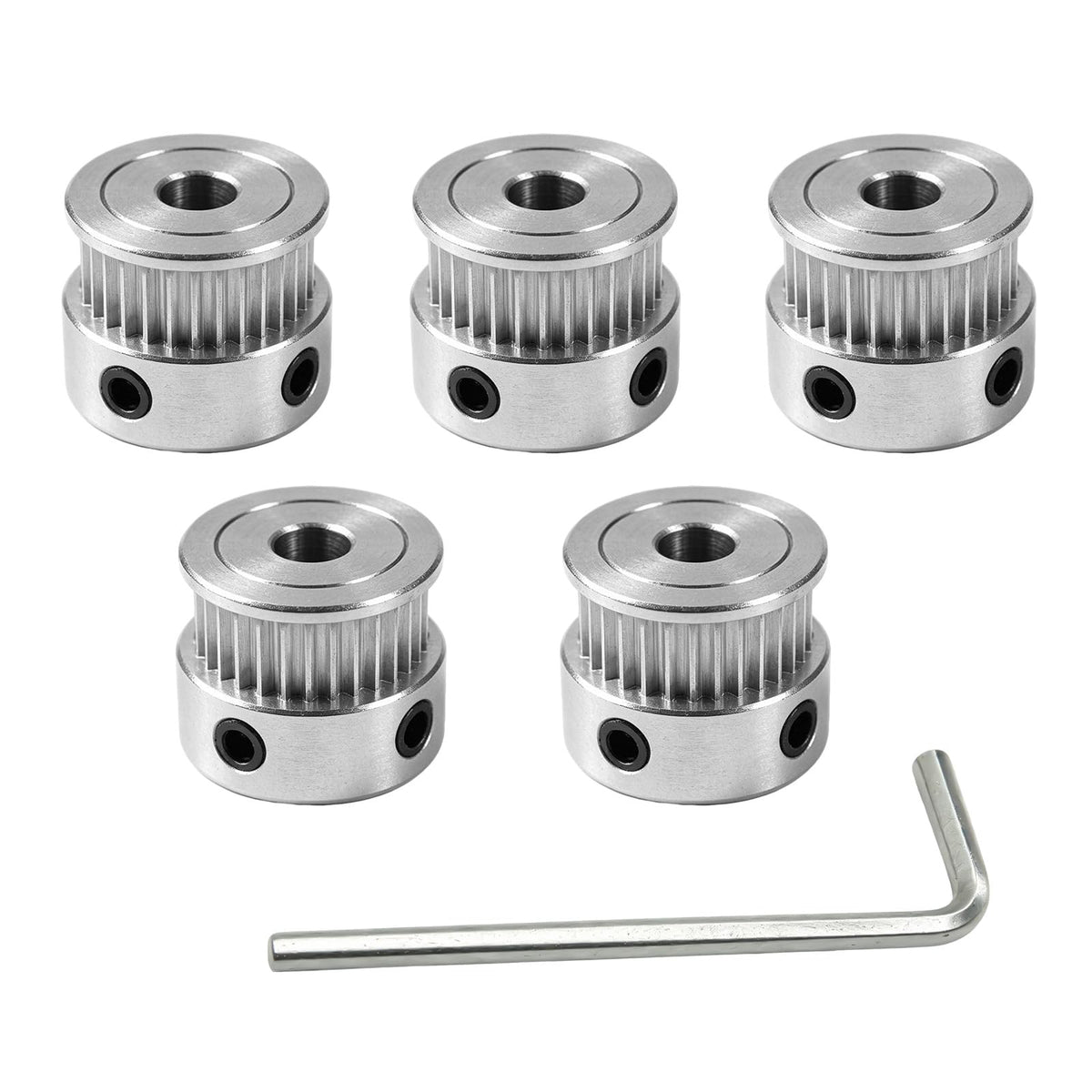 GT2 Timing Belt Pulley 20 Teeth, 5mm Bore, for 6mm Width Belt (5‑Pack)