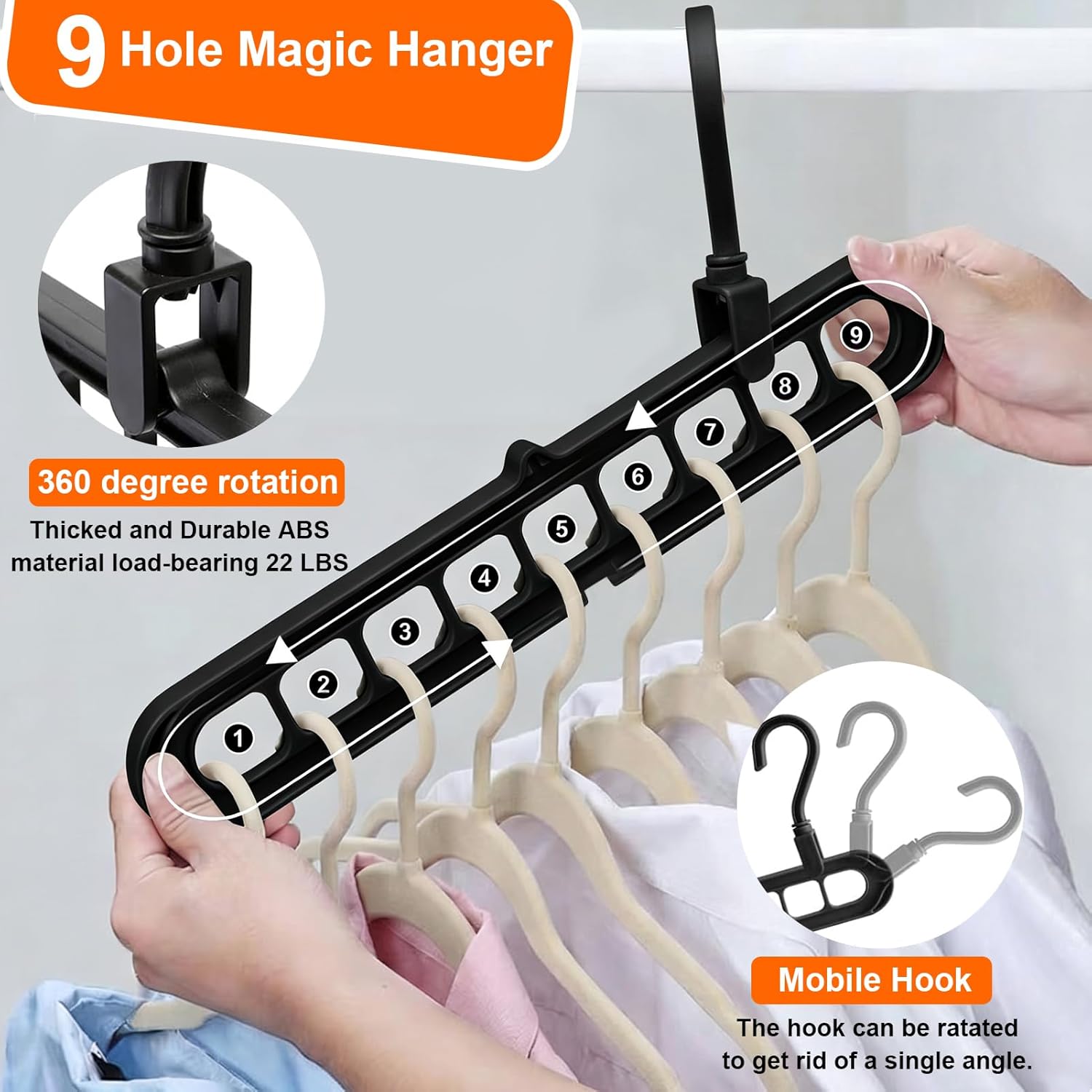 Closet Organizers and Storage,College Dorm Room Essentials,Pack of 6 Multifunctional Organizer Magic Space Saving