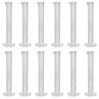 EISCO Polypropylene Graduated Cylinder, Octagonal Base, 50ml (Pack of 12)