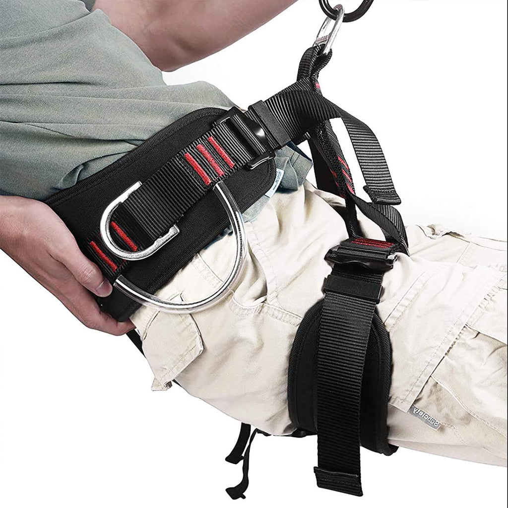 Adjustable Thickness Climbing Harness Half Body Harnesses for Fire Rescuing Caving Rock Climbing Rappelling Tree