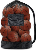 Extra Large Mesh Ball Bag, Drawstring Socce Bag for Coach, Use for Basketball, Volleyball, Baseball, Mesh Equipmenbag