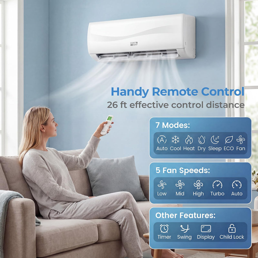 18000 BTU Mini Split Air Conditioner & Heater