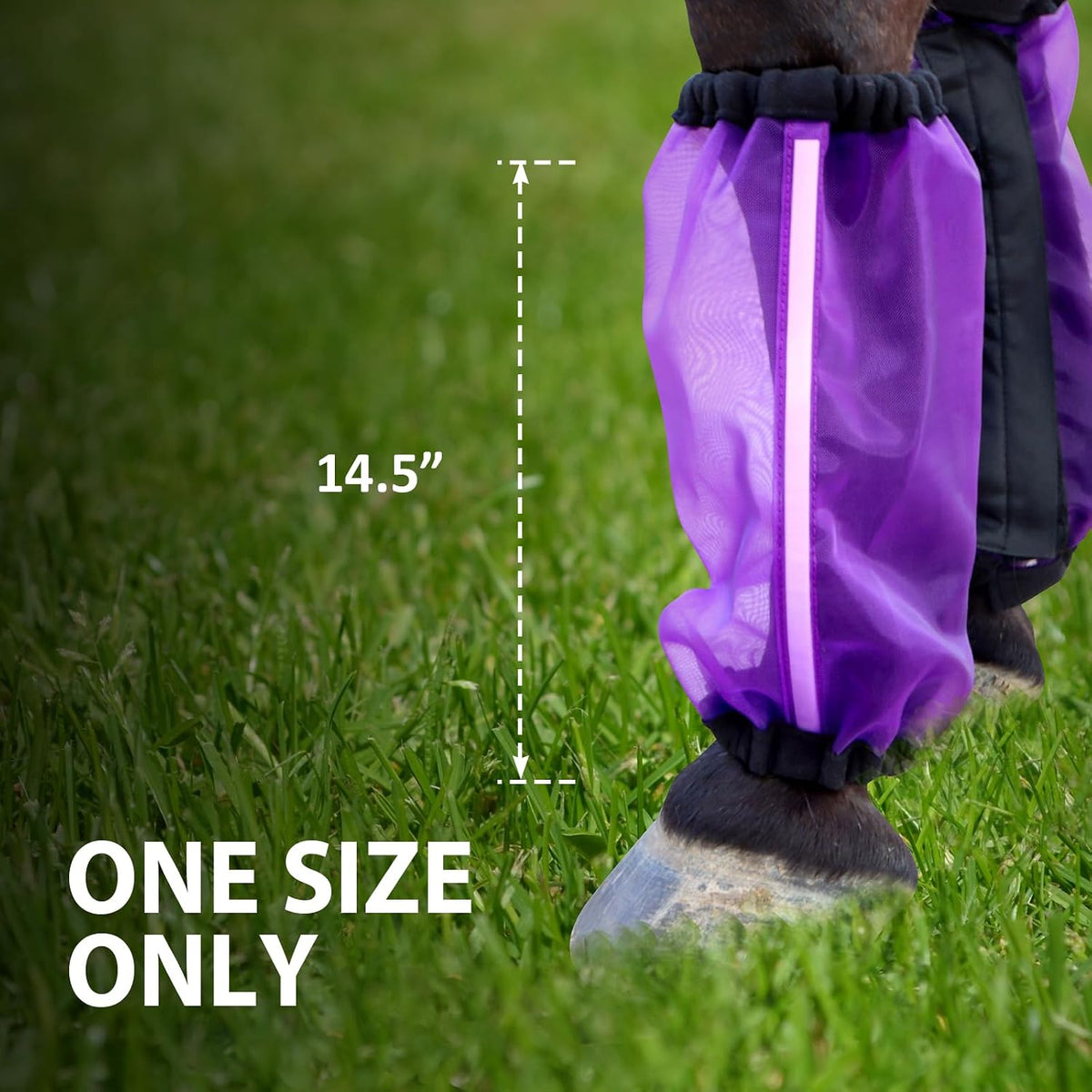 Universal Size Horse Leggings Fine Mesh Horse Fly Boots Greatly Reduce Stomping Breathable Horse Boots Leg Wraps (Set
