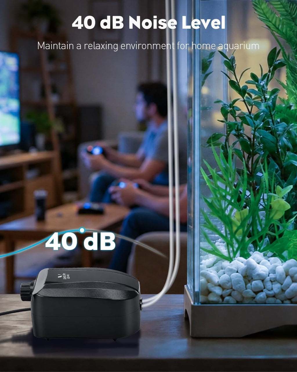 Pawfly Aquarium Air Pump with Accessories for 5-100 Gallon Fish Tank