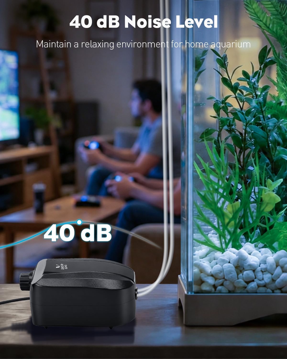 Pawfly Aquarium Air Pump with Accessories for 5-100 Gallon Fish Tank