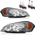 Headlights with High/Low Beam Bulbs for 2006-2013 Chevy Impala