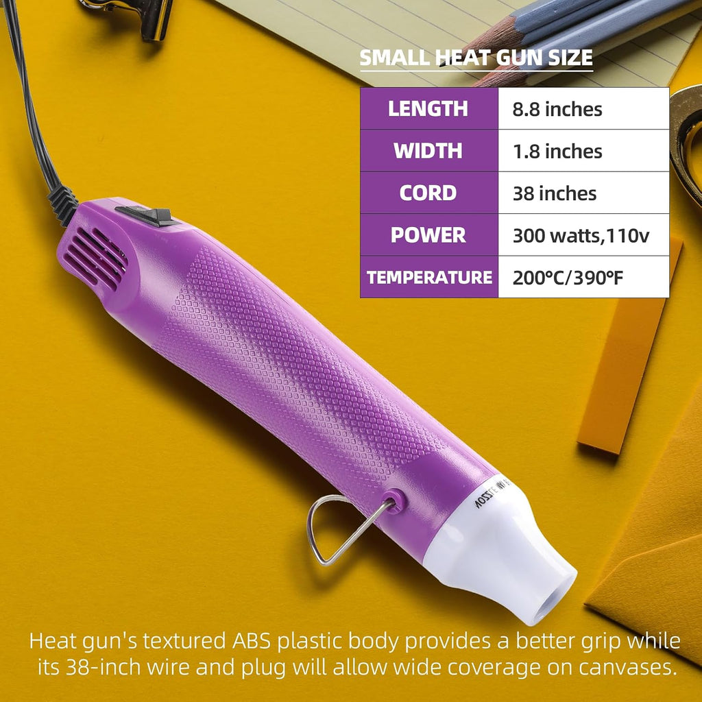 Bubble Removing Tool for Epoxy Resin and Acrylic Art, DIY Glitter Tumblers, Specially-Designed Heat Gun for Making