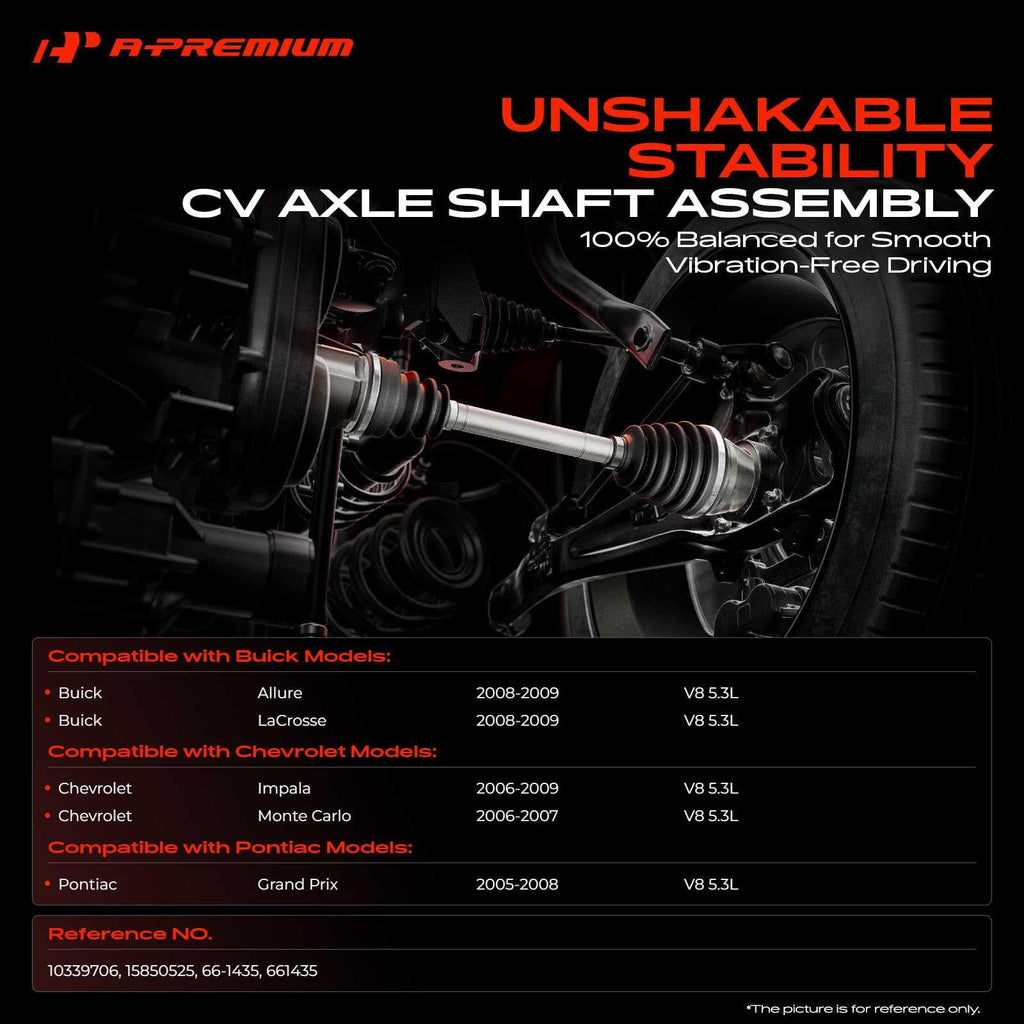 A-Premium Front Right Passenger Side CV Axle Shaft Assembly