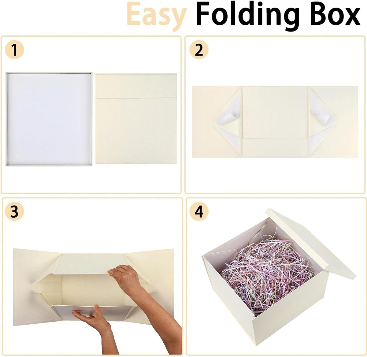Extra Large White Gift Box with Lid 13x12x9 Inch for Presents