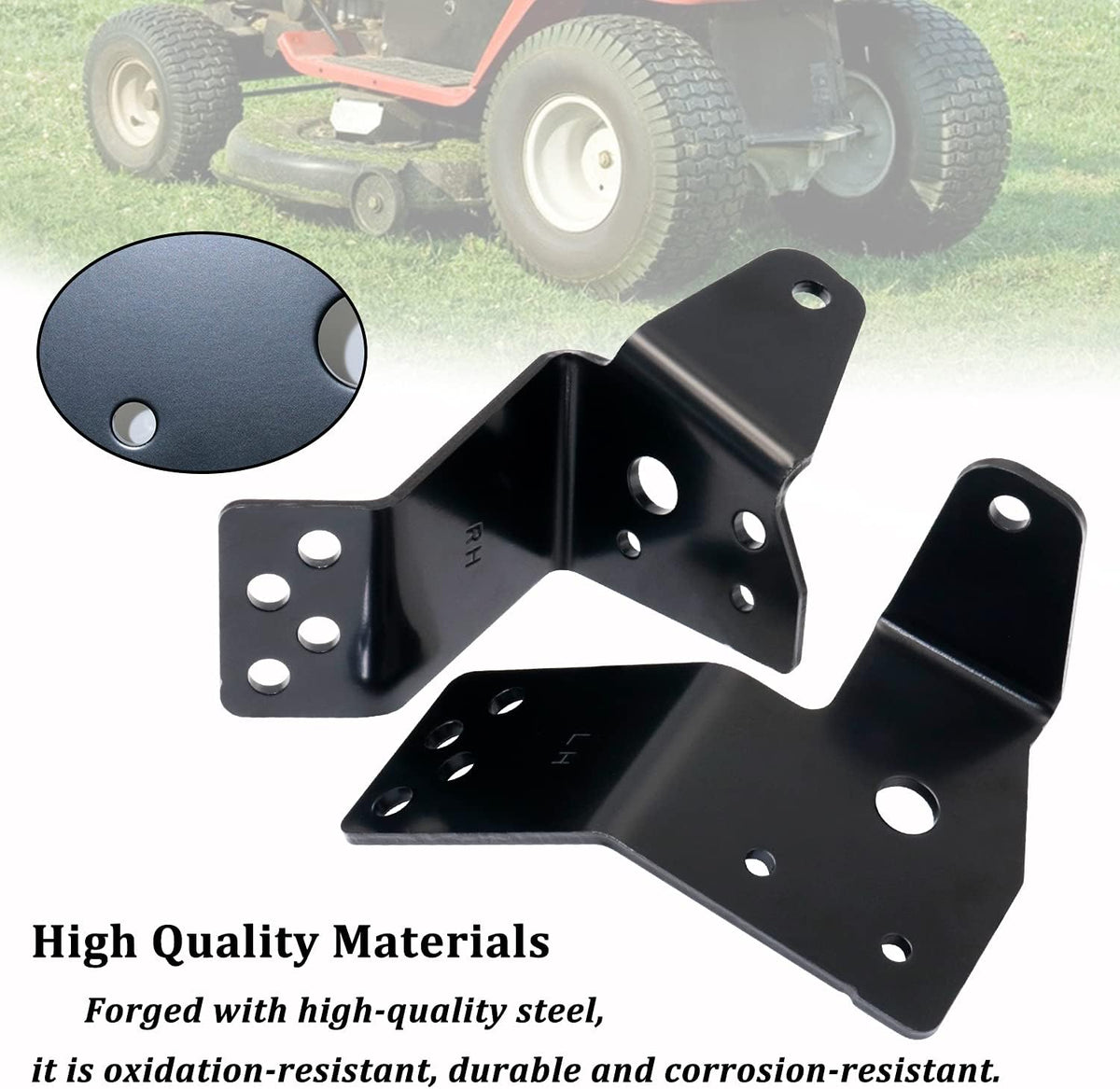 CheeMuii 2Pack 532174873 Mower Deck Wheels with 525509501 Deck Brackets Kit