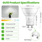 GU10 LED Bulbs, MR16 Track Light Bulbs, 4W 5000K Daylight, 12 Pack