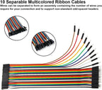 120pcs Multicolored Dupont Wire M-M,M-F,F-F for Breadboard Jumper(20cm/8in)