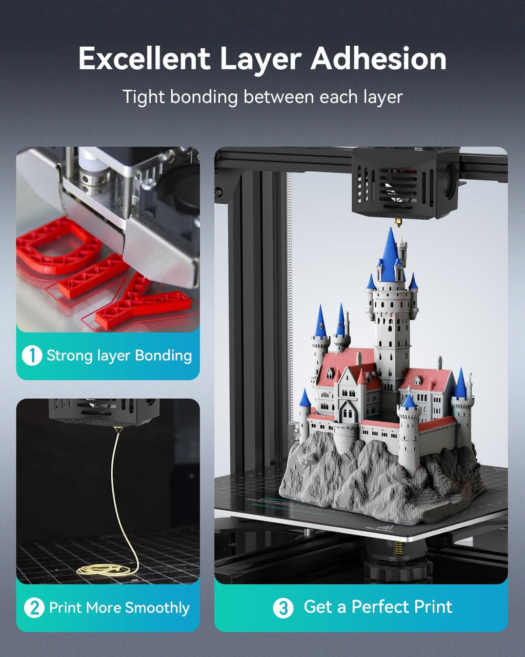 PETG Filament 1.75mm,4kg,2 Black+2 Black | 3D Printer Filament, Less Stringing, Good Layer Adhesion, High Toughness
