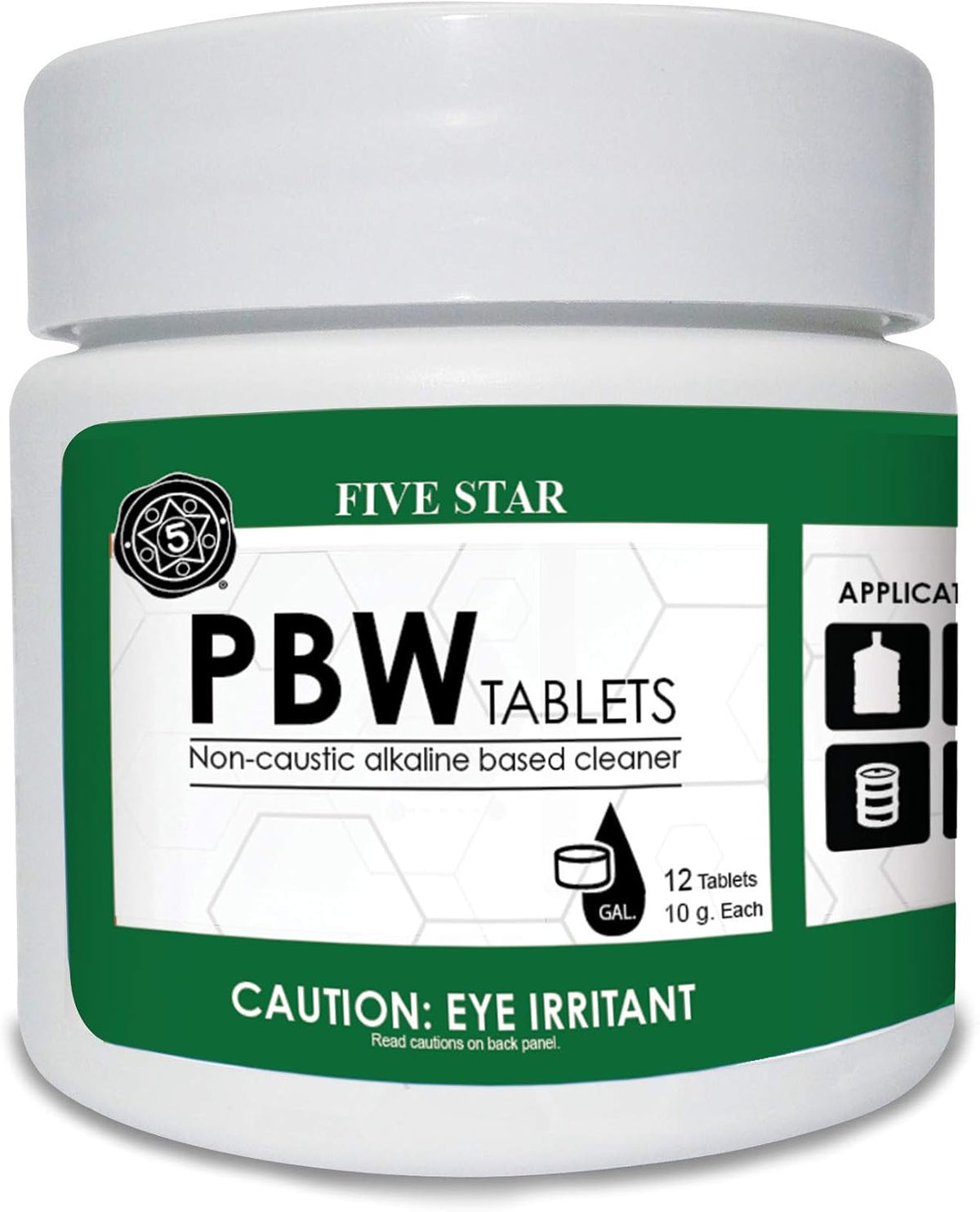 PBW Tablets - 10 g(1 Tablet Per 1 Gallon of Water) 12ct - Growler, Carboy, Keg Cleaner