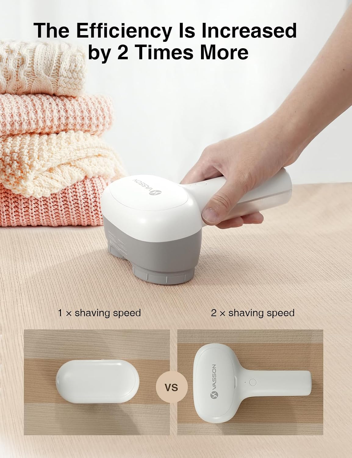 Fabric Shaver, Sweater Depiller & Pilling Remover | Dual-Head Design for 2X Faster Pilling Removal on Sweaters & Couches