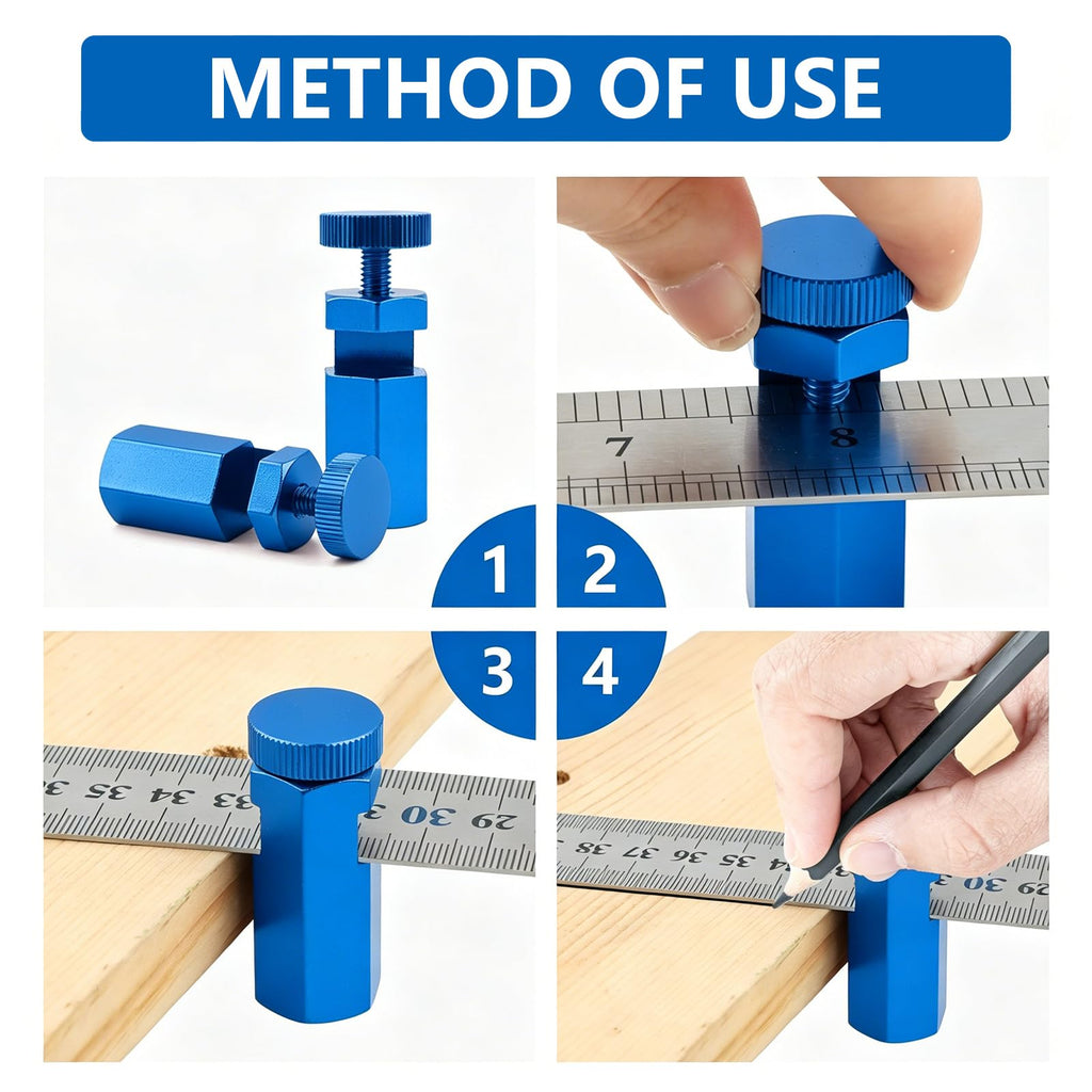 Tall Stair Gauges for Framing Square, Framing Jig for Speed Square, Blue