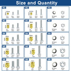 Heat Set Insert Tool Kit 880PCS Threaded Inserts Brass Hardware Nuts Bolts