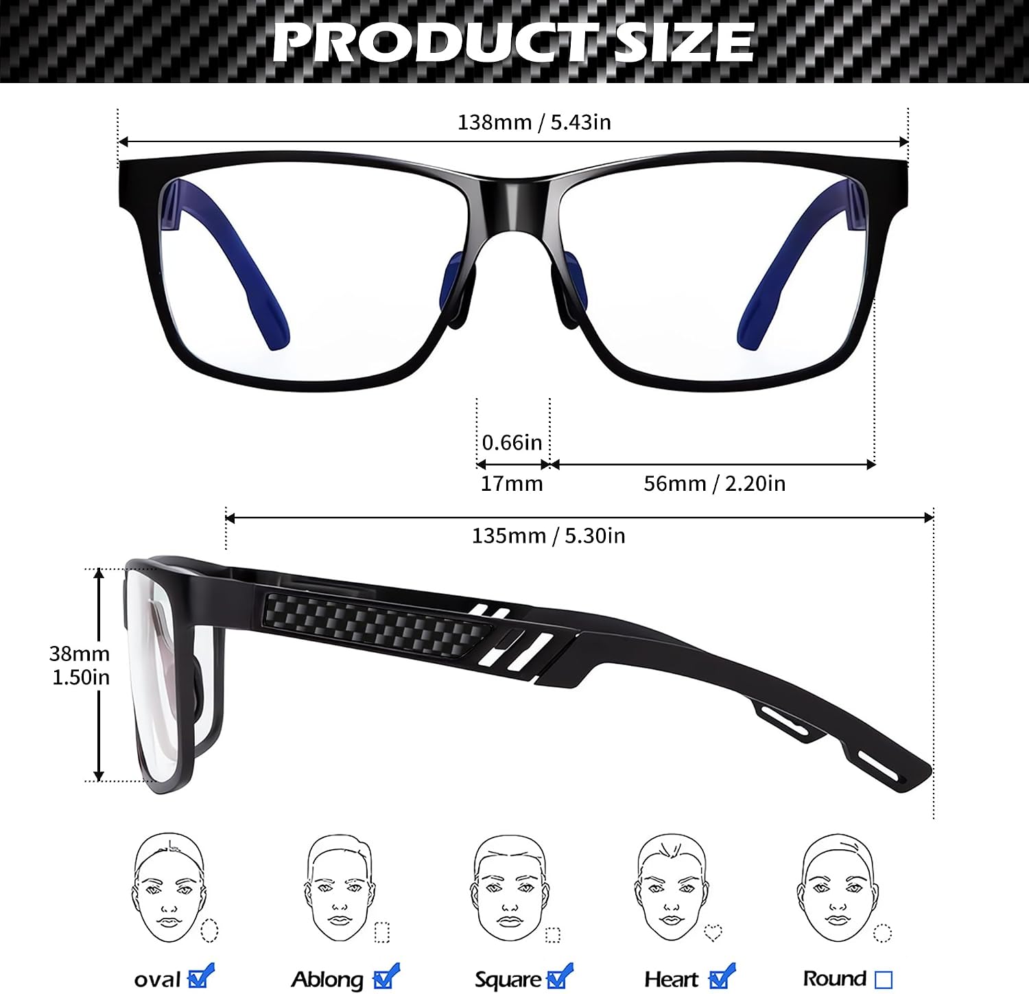 Blue Light Blocking Glasses Men Computer Gaming Glasses Lightweight Al-Mg Metal Anti Eyestrain Eye Protection