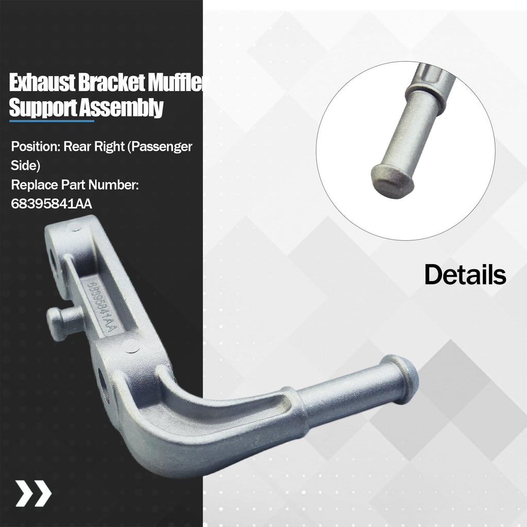 Rear Right Passenger Side Exhaust Bracket Muffler Support Assembly