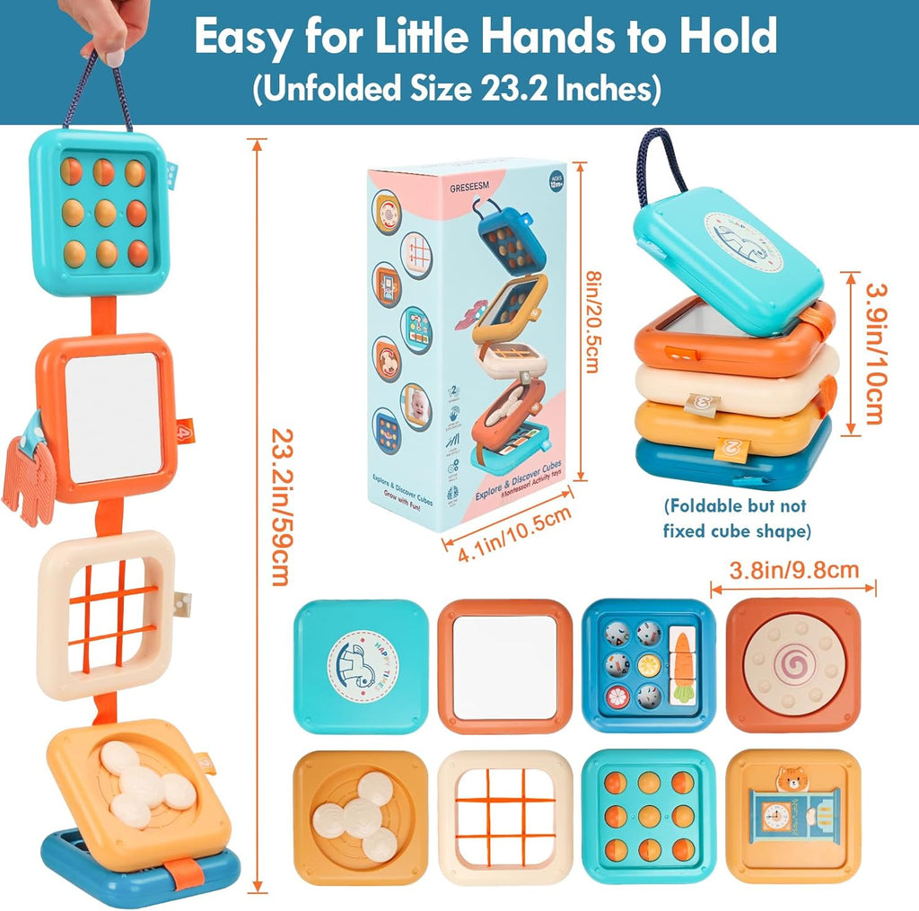 Busy Board Montessori Toy for 1 Year Old Boy Gifts, Travel Toys for Toddler 1-3, Sensory Activity Airplane Essential