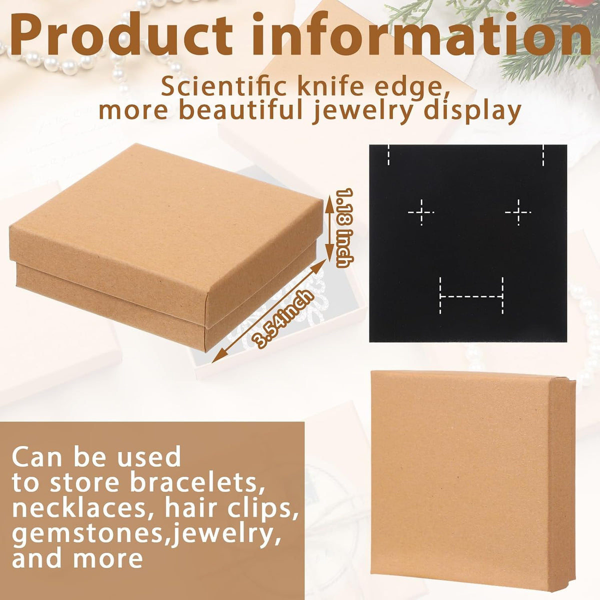 100 Pcs Christmas Jewelry Gift Box Bulk