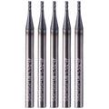 4 Flute Solid Carbide Square End Mill Set(5Pcs, 3/64"), AlTiN Coated