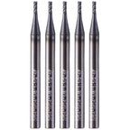 4 Flute Solid Carbide Square End Mill Set(5Pcs, 3/64"), AlTiN Coated
