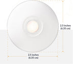 Lighted Round Door Chime Button White WH5WL, White Doorbell Button for Refits or Home Improvement, Wired Doorbell