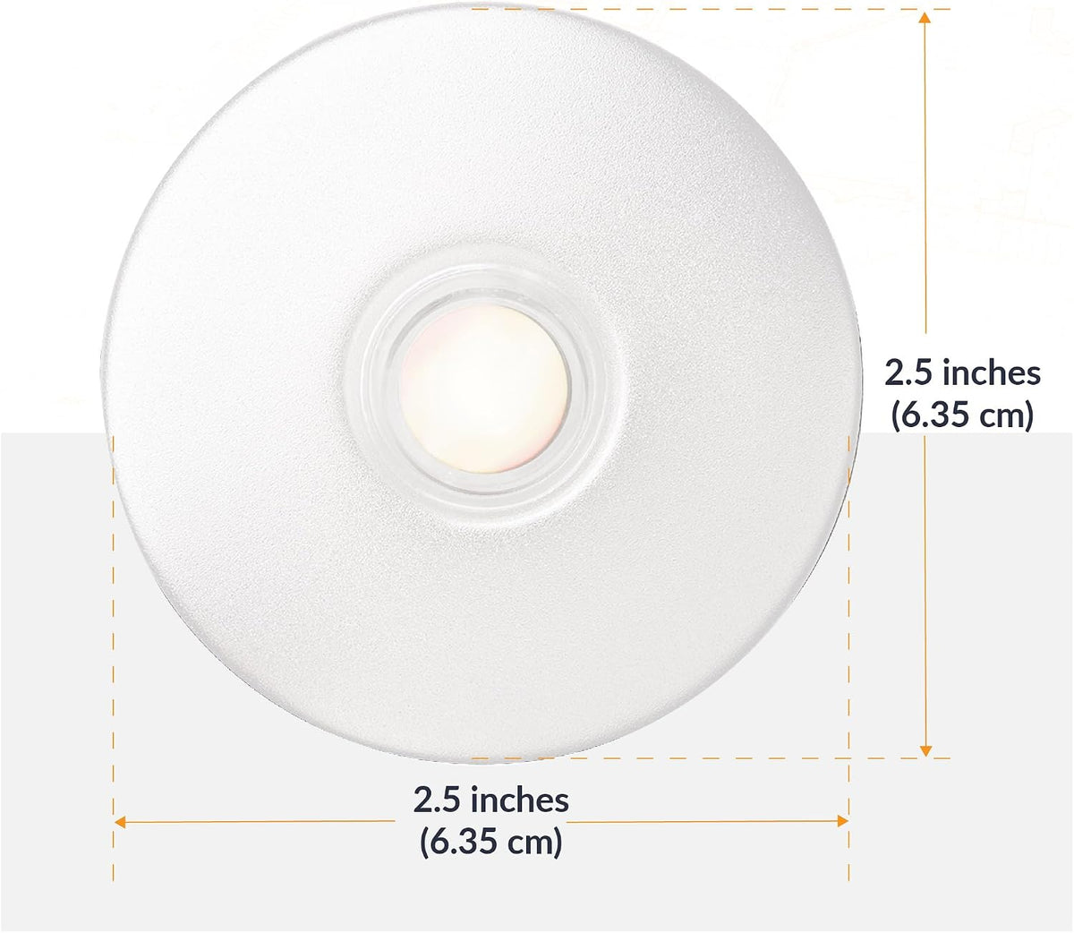 Lighted Round Door Chime Button White WH5WL, White Doorbell Button for Refits or Home Improvement, Wired Doorbell