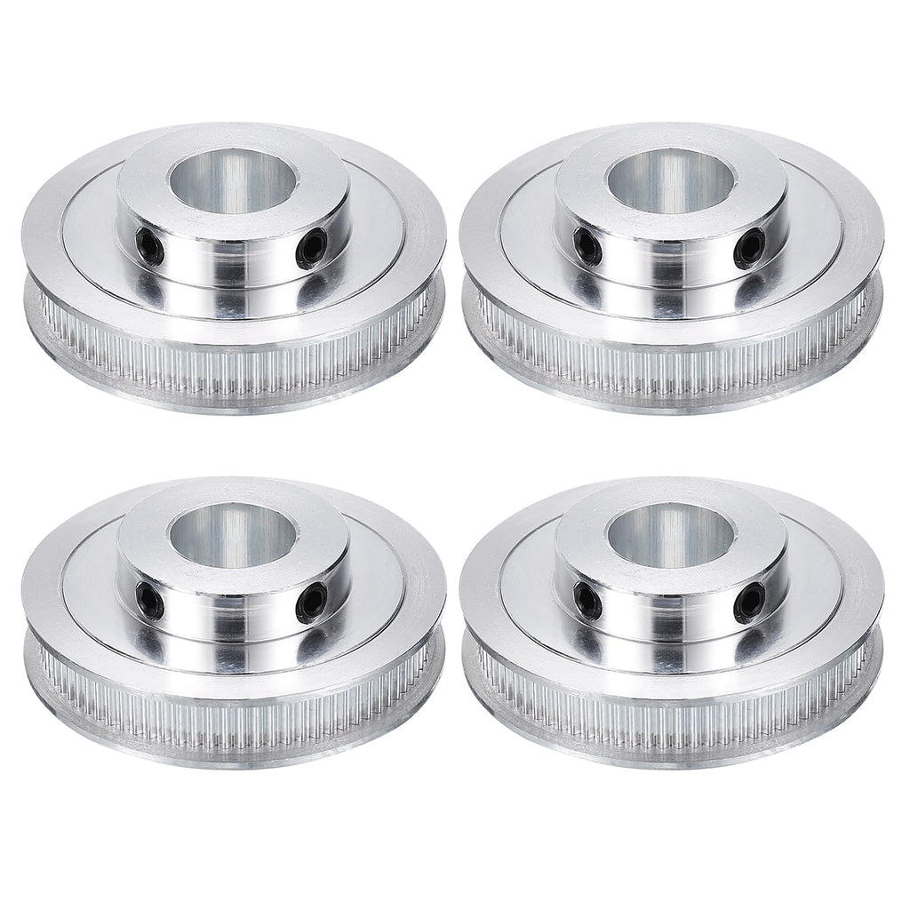 uxcell 4pcs GT-2 Pulley Synchronous Wheel 80 Teeth 16mm Bore, Fit with 6mm Width Belt, Aluminum Alloy Timing Pulley Wheel for 3D Printer, CNC Machine