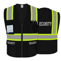 Security Vest for Guard, Safety Vest with Pockets, Black, XL