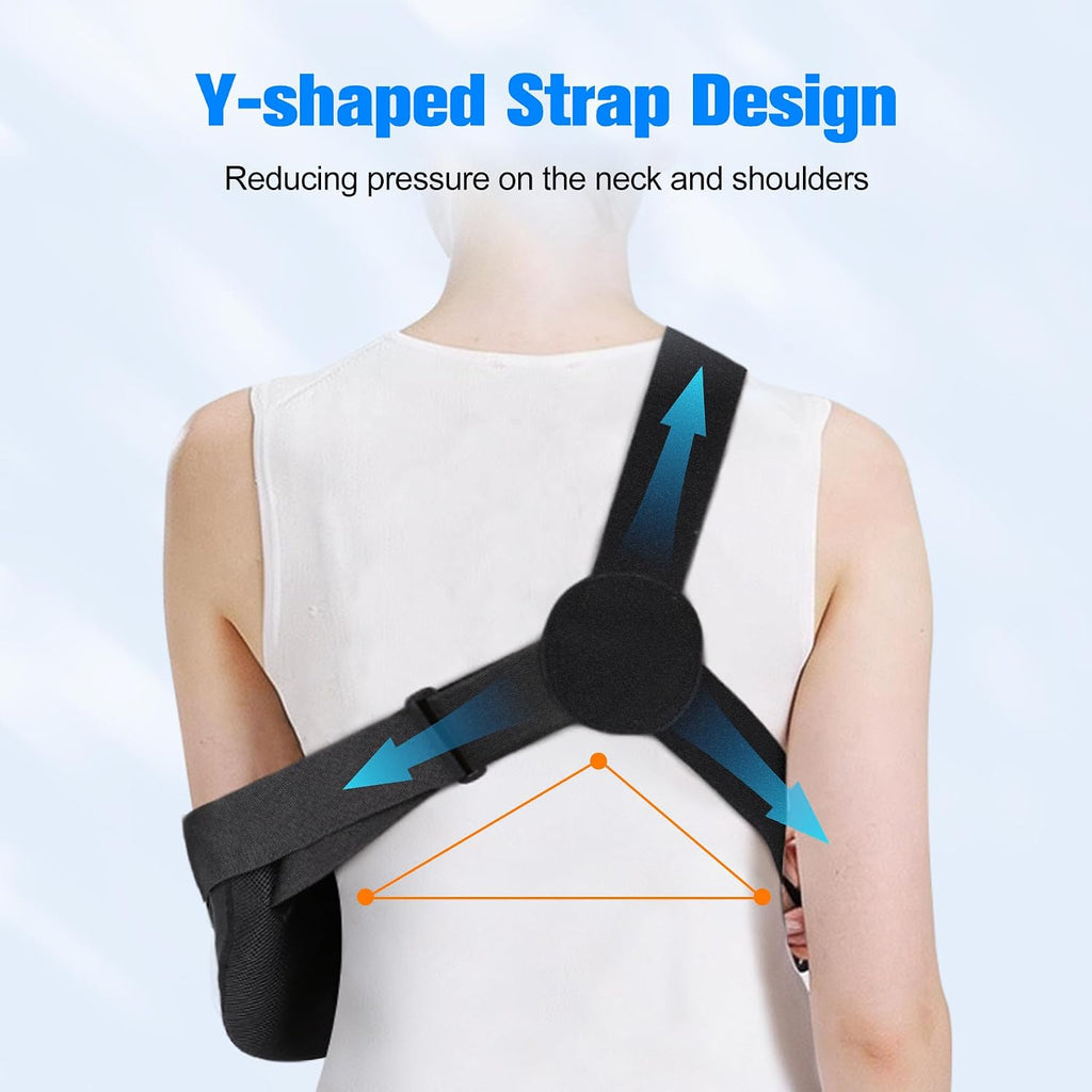 Arm Sling Shoulder Injury Immobilizer Rotator Cuff Support Brace, Comfortable Medical Sling Arm for Shoulder Injury