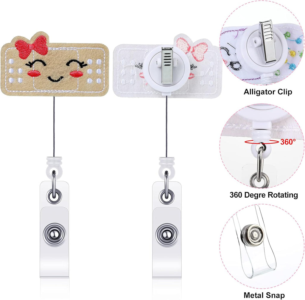 Nurse Felt Badge Reels Cute Nursing Medical Retractable Badge Holder Nursing Student Gifts for Nurses, Doctor