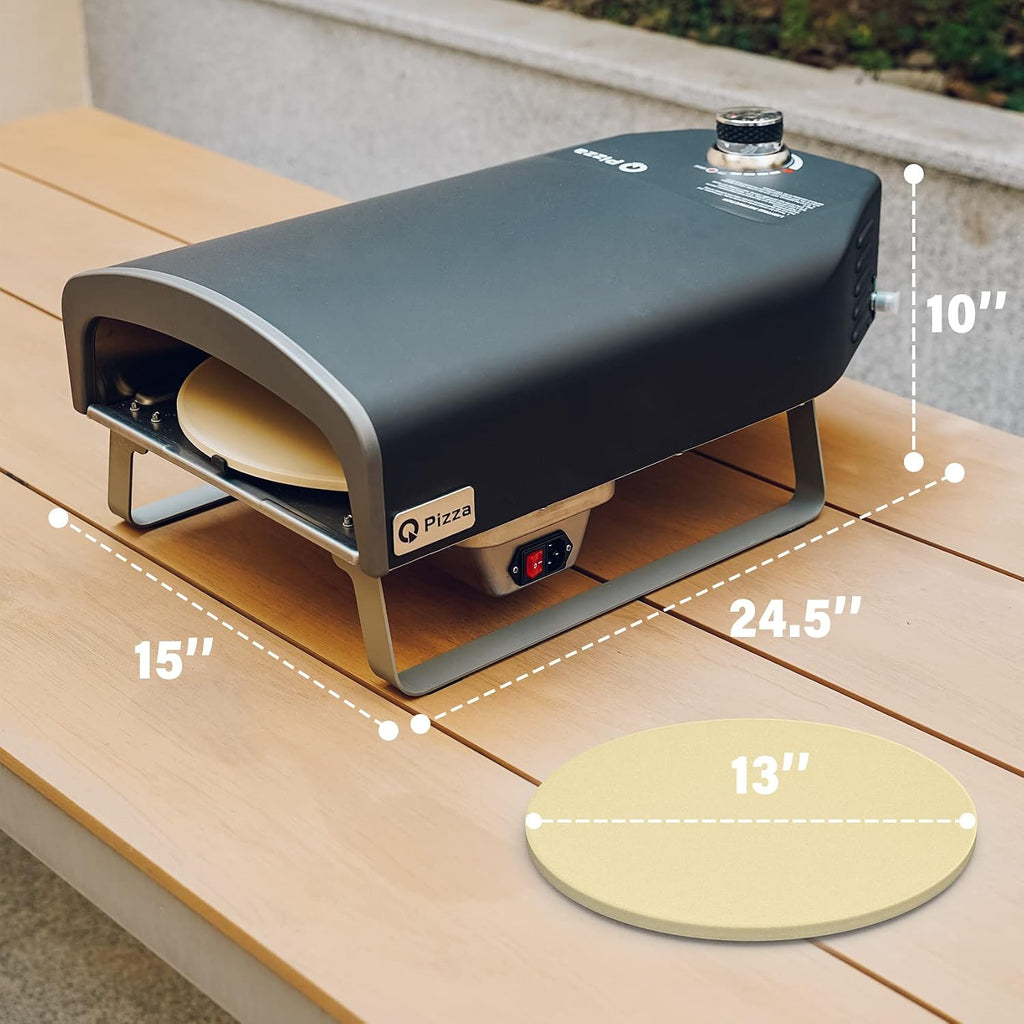 13" Propane Gas Pizza Oven with Automatic Rotating Stone, PS102