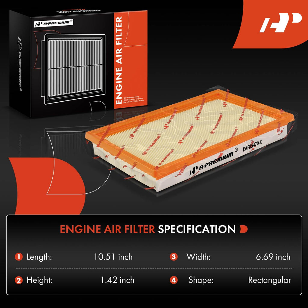 A-Premium 2-PC Engine Air Filter Compatible with Mazda