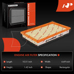 A-Premium 2-PC Engine Air Filter Compatible with Mazda