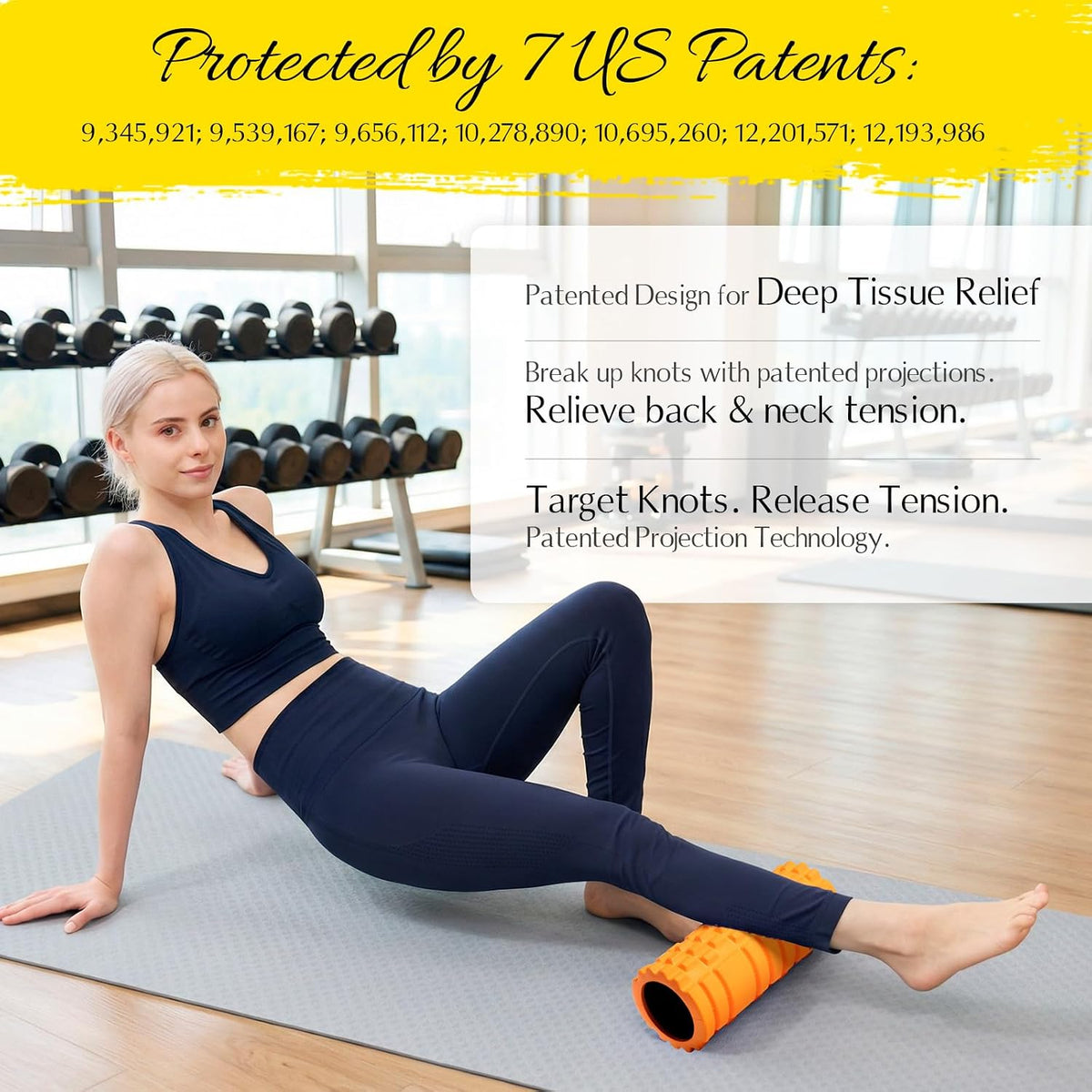 High-Density Foam Roller for Exercise and Recovery, 13 Inches