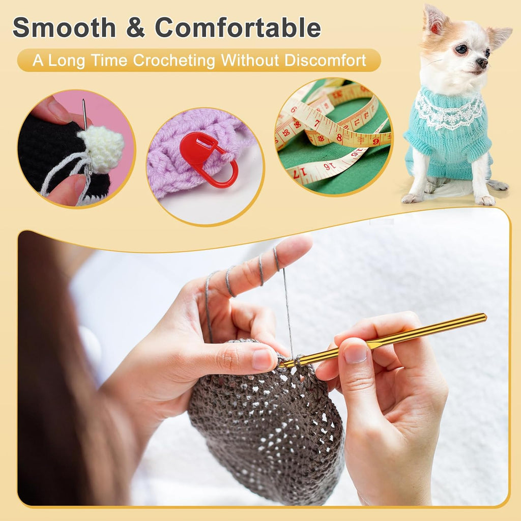 Crochet Yarn for Crocheting, Aeelike 1093 Yards Acrylic Yarn for Knitting,Full Crochet Kits for Beginners and
