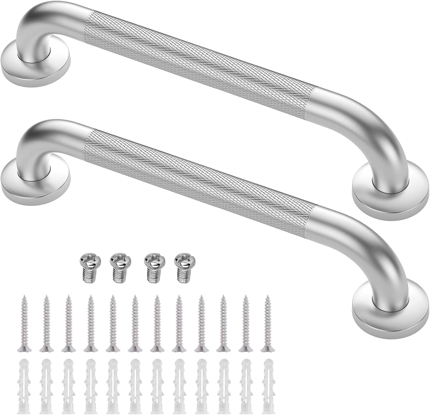 Grab Bars for Shower, 2 Pack 16 Inch Anti-Slip Safety Shower Handle for Senior, Stainless Steel Shower Grab Bars