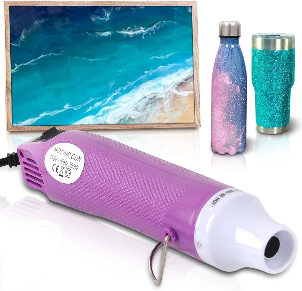 Bubble Removing Tool for Epoxy Resin and Acrylic Art, DIY Glitter Tumblers, Specially-Designed Heat Gun for Making