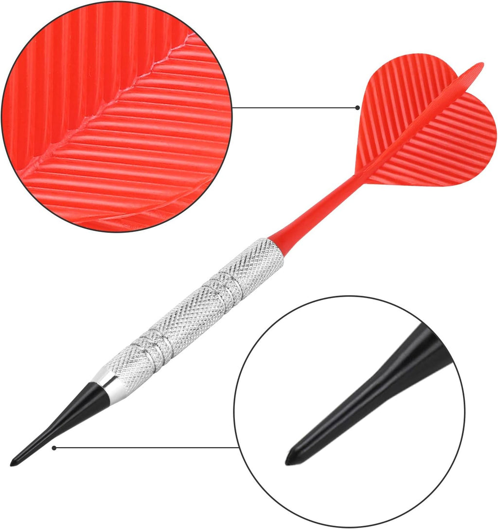 Soft Tip Darts, Bar Dart, Plastic Tip Darts Set, Attach Extra 100 Black 2BA Replacement Tips, Soft Tip Darts for
