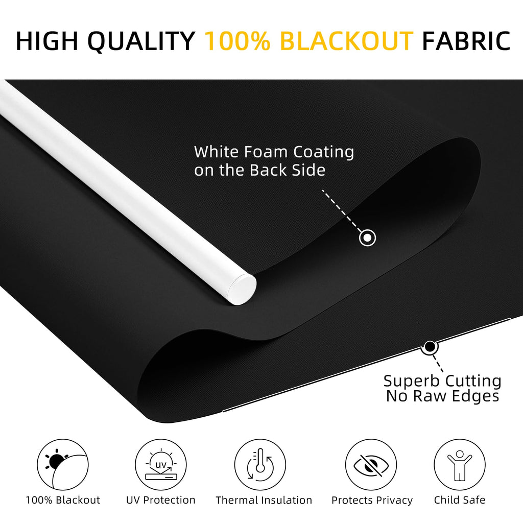 Blackout Roller Shades Pull Down, Cordless Window Blinds for Home