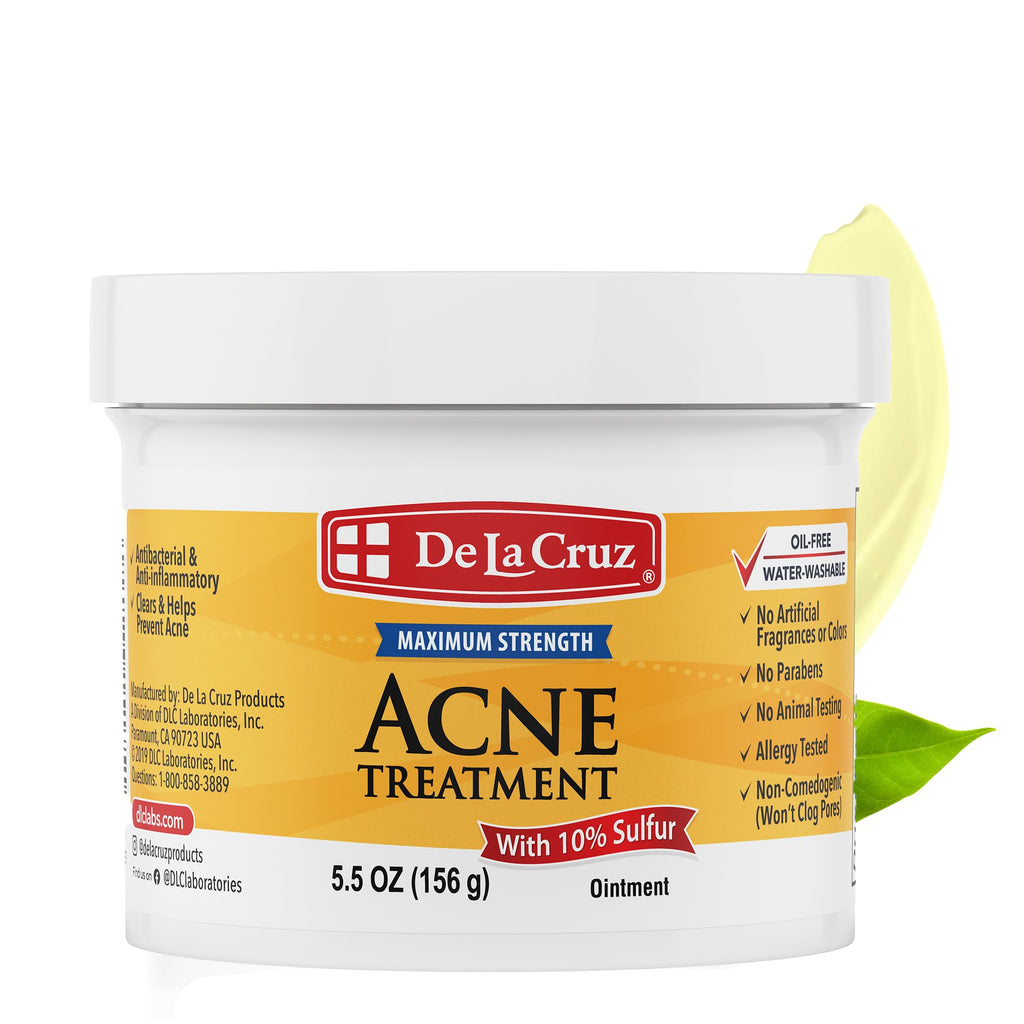 10% Sulfur Ointment, Cystic Acne Treatment Face & Body 5.5 oz