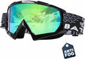 Ski Goggles for Men, Anti Fog & OTG Snowboard Goggles Over Glasses, 100% UV Protection Snow Goggles for Skiing &