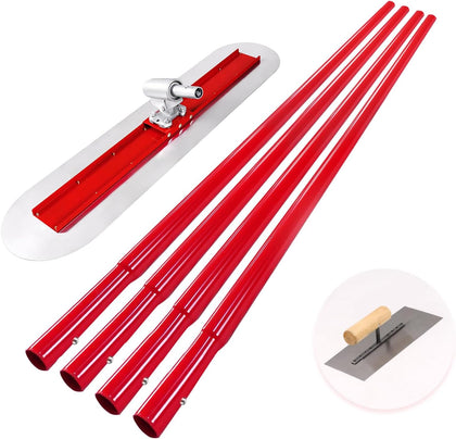 Bull Float Concrete Bull Float Tool Kit 48"x12" Fresno Round End Stainless Steel Board Kit Tool Cement Trowel Tools