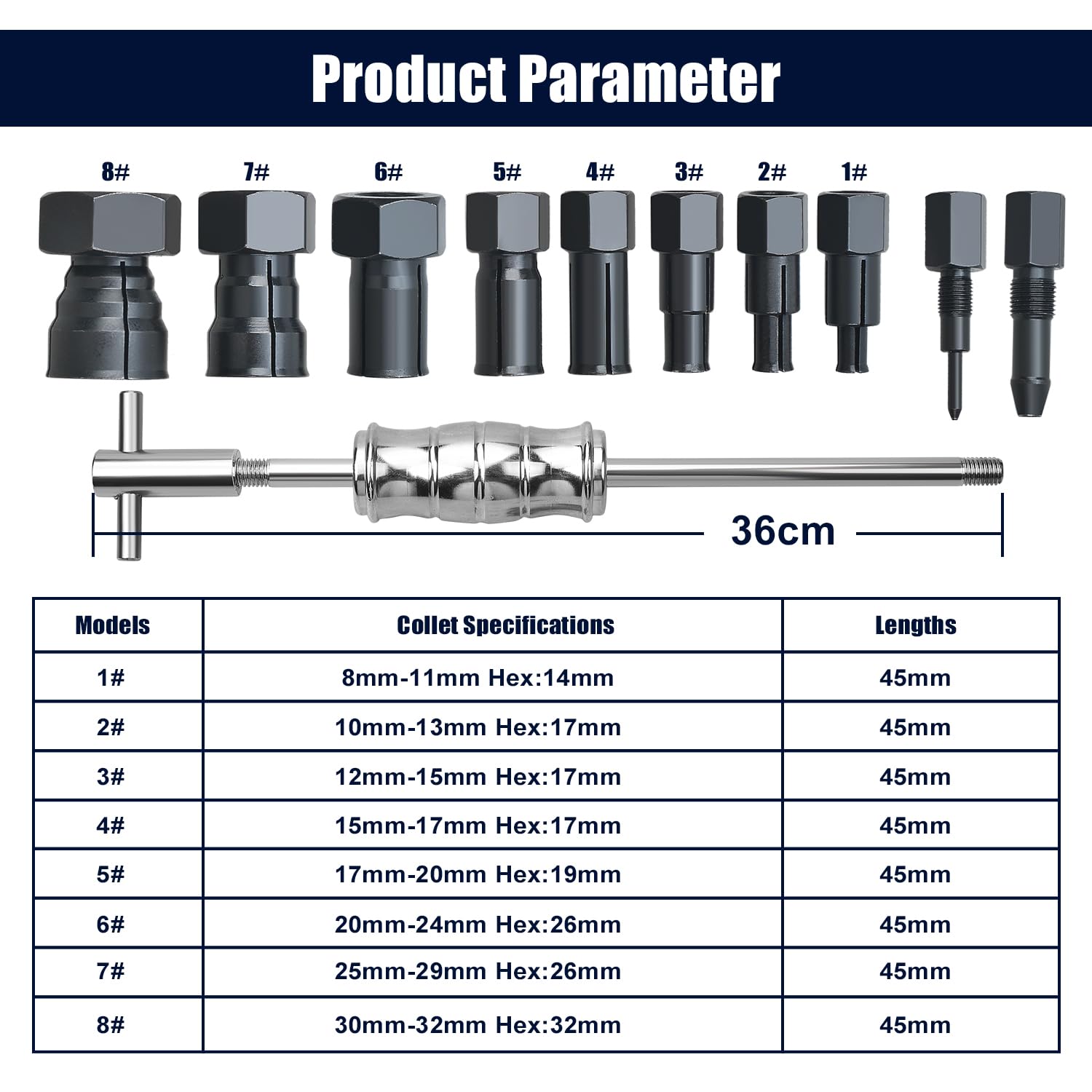 12pcs Blind Hole Bearing Puller Set 8-32MM with Slide Hammer