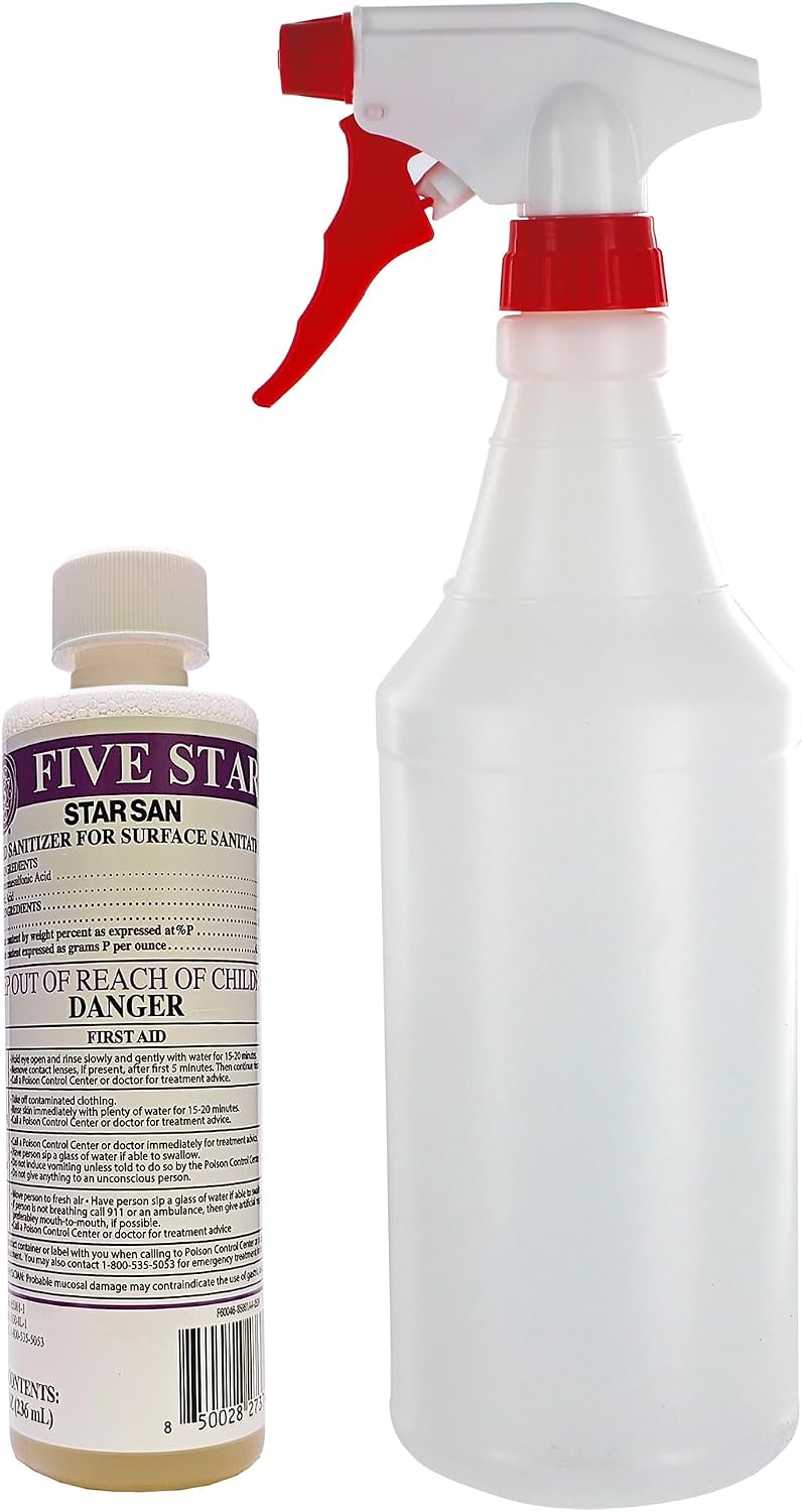 8oz Star San with 32oz Spray Bottle For Home Brewing