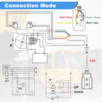mxuteuk 4 Wire Dump Trailer Remote Control Switch 12V DC Up Down Push Button Switch for Double Acting Hydraulic Pump Lift Winch Dump Bed G018-4W