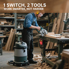 110V Single Phase Safety Switch, Ortis Router Table Switch with 2 Female Plugs and Synchronized Start/Stop, Large Emergency Stop Paddle, Designed for Table Saws and Workshop Tools