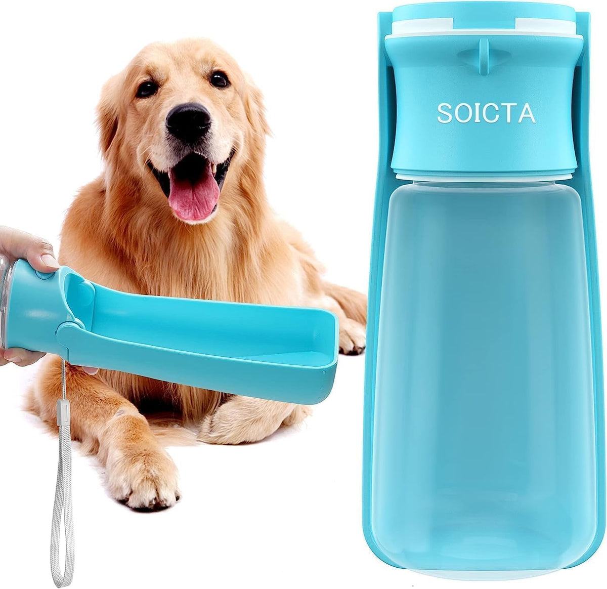 Portable Dog Small Animals Water Bottle for Walking 19 OZ or 12 OZ Pet Water Bottles for Puppy Medium Large Dogs
